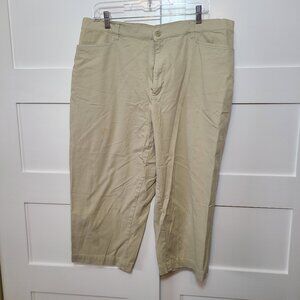 Crossroads Woman Stretch Khaki Pants Size 18W Cotton Blend